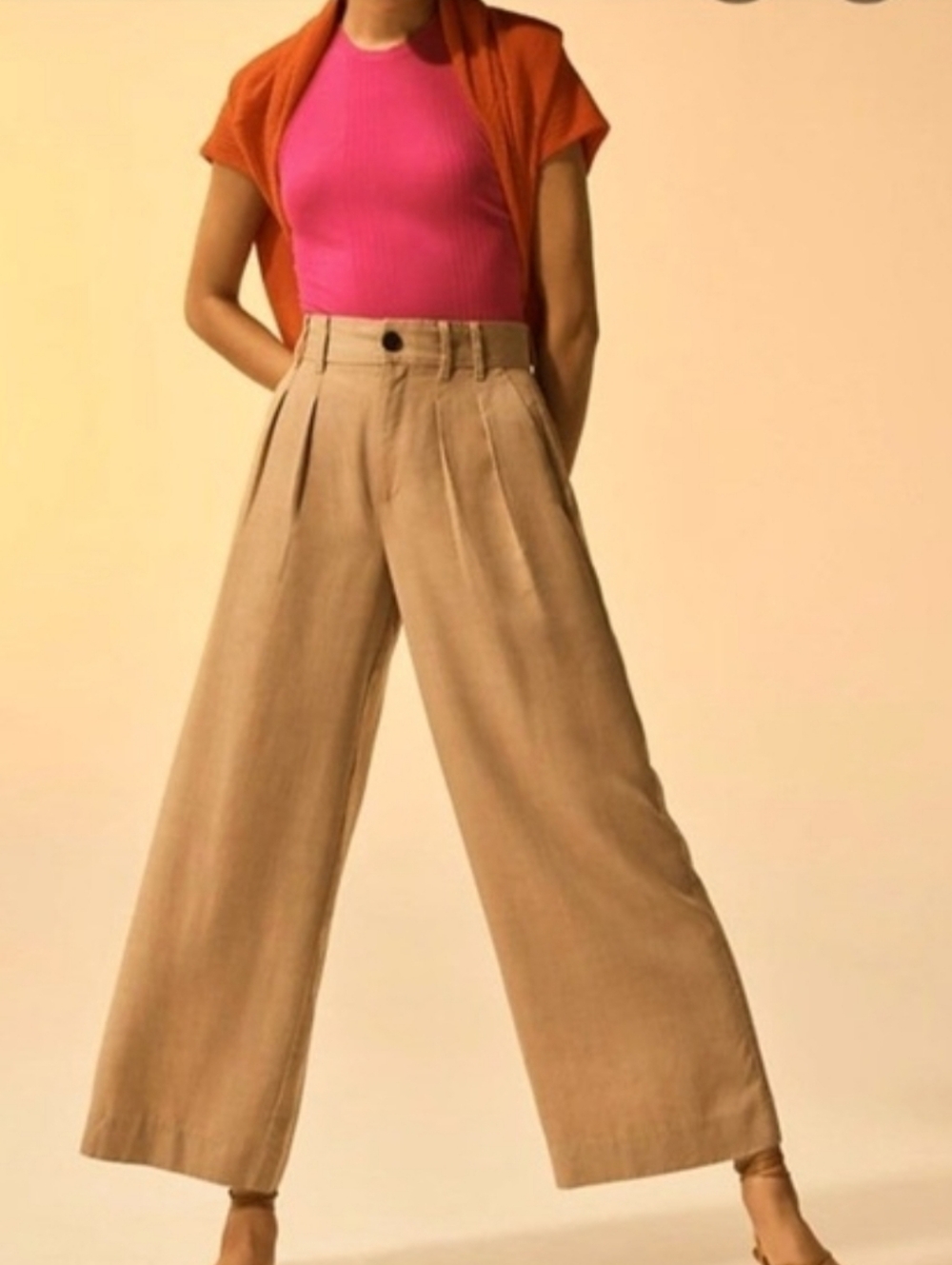 Banana Republic Pleated Wide Leg Pants - Picture 1 of 5